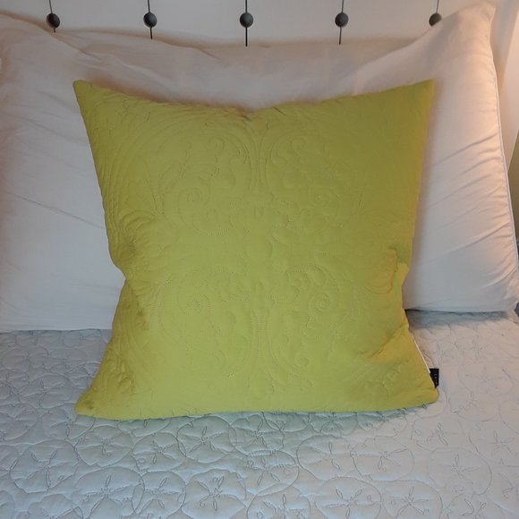 Newport-Layton Quilted Throw Pillow w/ Feather Insert - 20 x 20 - Picture 8 of 12